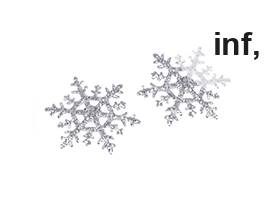 Naljepnica za nanošenje glačalo – snježna pahuljica sa šljokicama Ø 4 cm