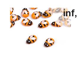 Mini drveni ukras s ravnim stražnjim dijelom / samoljepljive naljepnice u obliku pčele