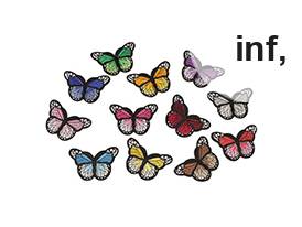 Naljepnica leptira za nanošenje glačanjem